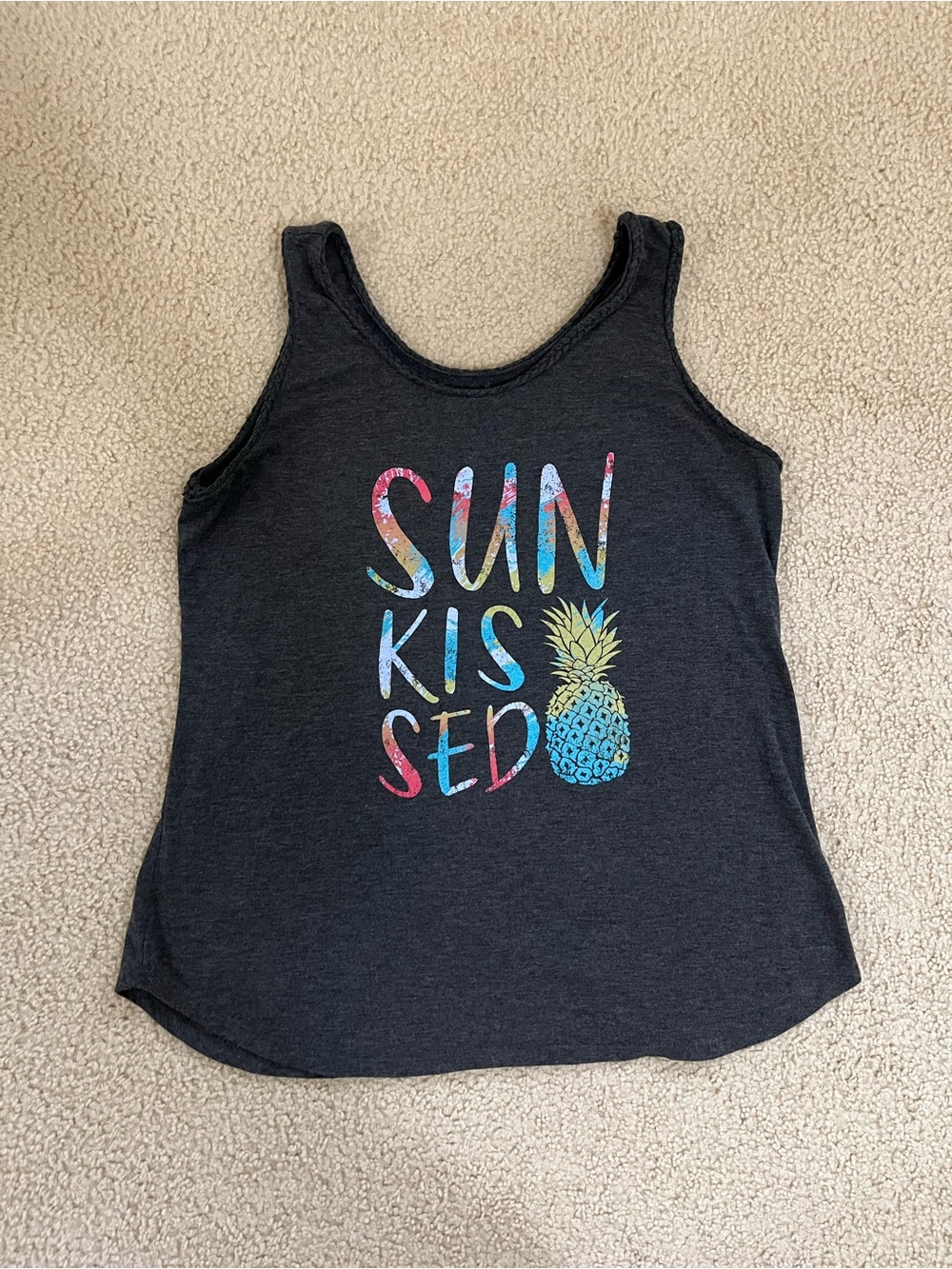 Maurices Sunkissed Pineapple Gray Tank Top - Women’s Medium